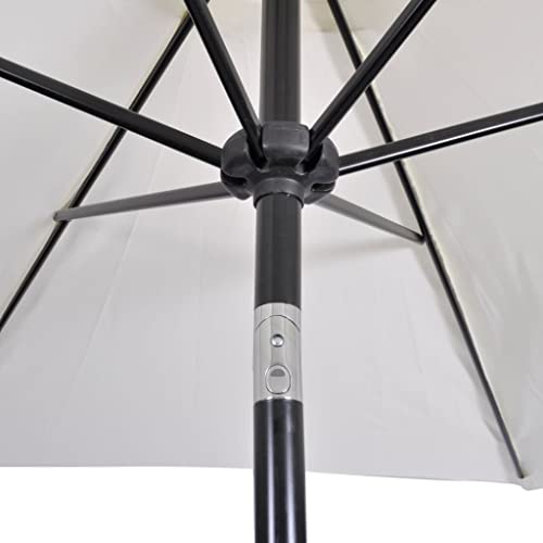 Outdoor Living - Gazon & Tuin -Parasol Zand Wit 3m Stalen Paal - Afbeelding 5
