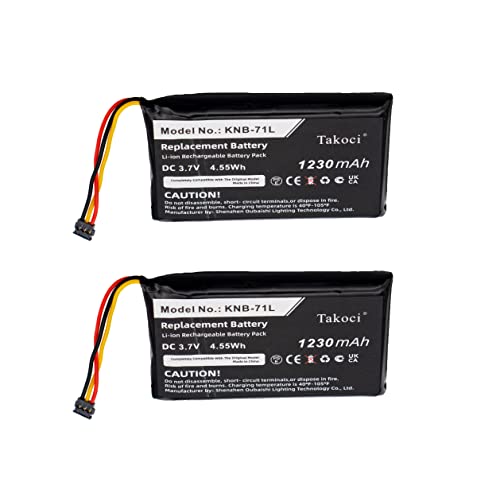 TAKOCI (2Pack) Replacement Battery for Kenwood KNB-71L KNB-61L PKT-23 PKT-23K ProTalk LT PKT-03K 1230mAh