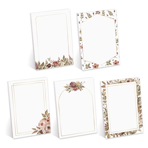 Gold Framed Floral Sticky Note Pads / 4