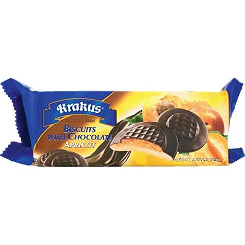 Krakus Apricot Biscuits in chocolate 135g Poland Cover
