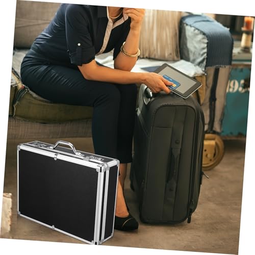 Men Aluminum Carrying Case Tool Case Lock Hardcase for Men Briefcase Briefcase for Jewelry Cash and Documents4