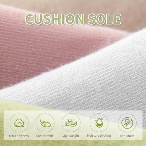 Image of No Show Socks Women - Womens Ankle Socks Low Cut Non Slip Flat Boat Line Cotton Sock 10 Pairs