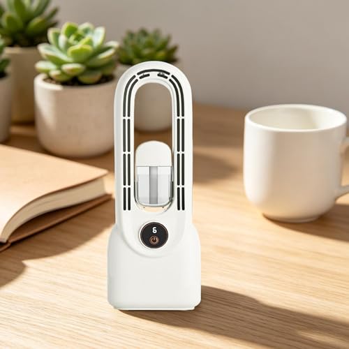 Ventilateur de bureau portable sans pales 6 vitesses rechargeable Type-C