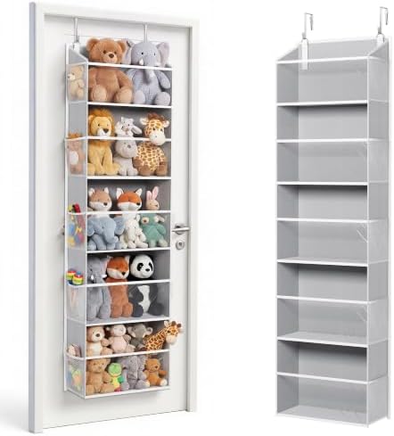 ULG Stuffed Animal Organizer Over the Door, Large Hanging Plush T...