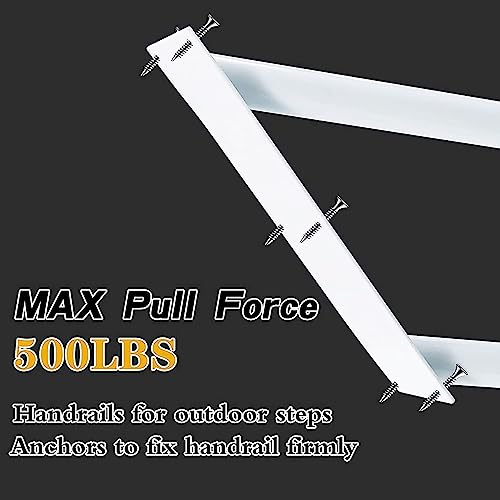 Garde-corps pour escalier de porche extérieur avec fixation murale - 4