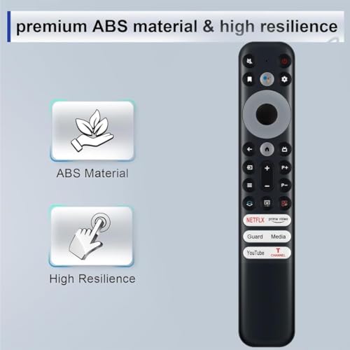 Image of Compatible for TCL Tv Remote Original RC902V Model Bezel-Series P635 Pro Series Non Voice Command Remote Control (Without Google Assistant Feature).
