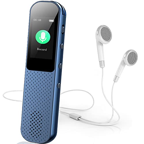 64GB Digital Voice Recorder 3072kbps Stereo HD Recording Voice Recorder Voice Activated Recorder with Playback Function for Lectures, Meetings, Interviews, Mini Audio Recorder USB Charge, MP3