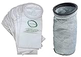  100431 Sac HEPA rond + filtre pour aspirateurs Proteam 10 sacs [100431] + 1 filtre en tissu [100564] Compatible avec Super QuarterVac HEPA QuarterVac TailVac ProVac QuietPro BP GoCartVac