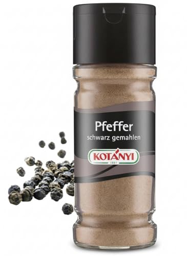 Kotányi Pfeffer schwarz gemahlen - Kräftige Pfeffernote für Küche & Grill – im praktischen...