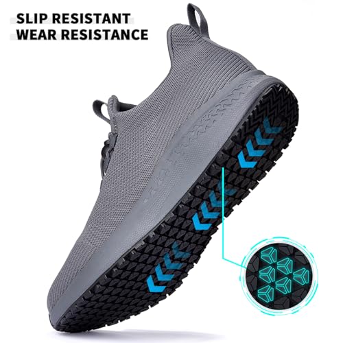 Image of Women's Non Slip Work Shoes Slip Resistant Waterproof Chef Shoe for Restaurant Kitchen Food Service Nursing Hospital Staff Lightweight Walking Sneakers with Slip-On Design