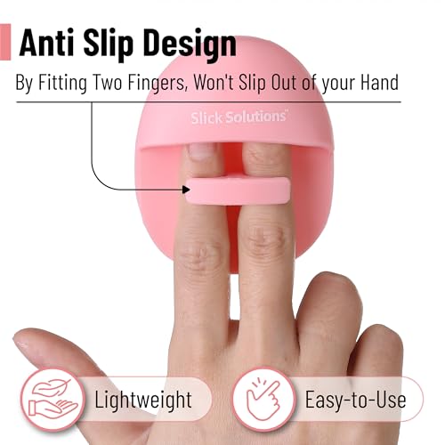 Slick- Escova de limpeza facial de silicone, pacote com 4, esfoliante facial de silicone, esfoliante