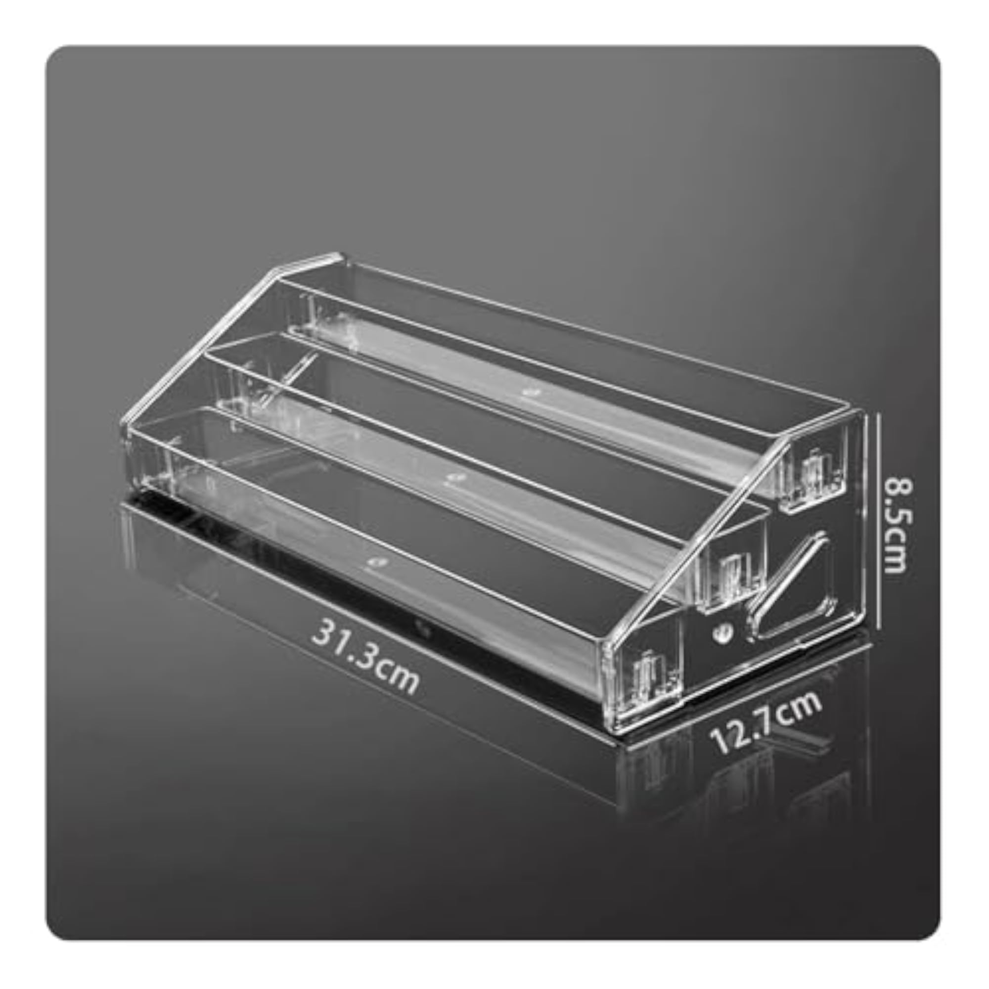 Transparent Clear Staircase Display Shelf, Multi Use Organizer