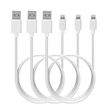 eBuddies MFI-WHT-200-CB1 - Set de 3 Cables de Datos para Dispositivos Apple, 2 Metros, Color Blanco