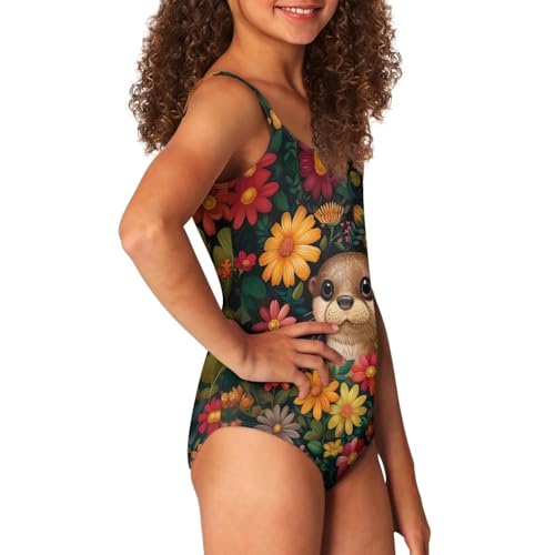 Image of YEXIATODO Kids One Piece Swimsuit for Teen Girls Womens Bathing Suit High Waist Bikini Set Girls Swimsuit for 7-18 Years Old