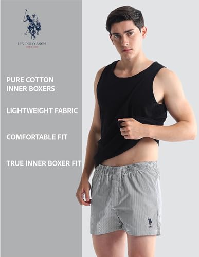 Image of U.S. Polo ASSN. Mens EX004 Cotton Striper Essential True Inner Boxer -Pack of 1