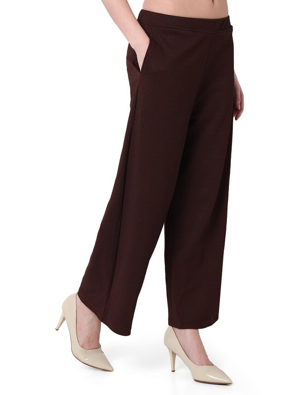 Image of Smarty Pants Women's Cotton Rib Pleated Trouser.