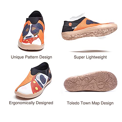 UIN Men's Casual Walking Travel Shoes Slip On Mesh Loafers Lightweight Comfort Air Painted Flats Verona3