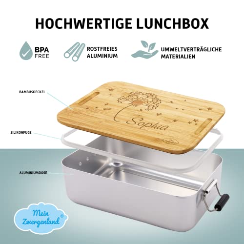 Alu Brotdose Mein Zwergenland Lunchbox Pusteblume 750ml