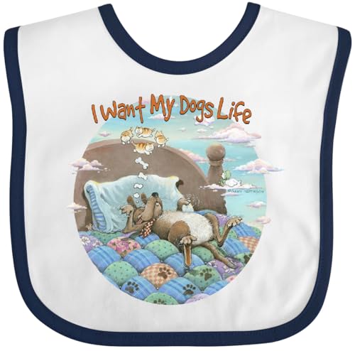 inktastic I Want My Dog's Life Baby Bib - Gary Patterson