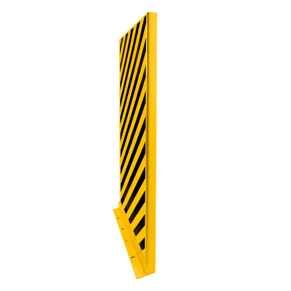 ROBUSTO Flächenschutzprofil, gelb/schwarz, aufdübeln, Stahl, 50 x 8,6 x 100 cm, Art.-Nr. 99473 | Anfahrschutz Wand | Flächenschutzprofil | Regal Anfahrschutz