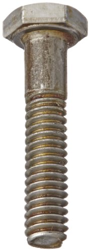 Image of Steel Hex Bolt, Grade 2, Plain Finish, Hex Head, External Hex Drive, Meets ASME B18.2.1 /ASTM A307, 1-3 /4 inch Length, Partially Threaded, 7 /16 inch-20 Threads (Pack of 50)