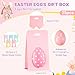 25 Pack Easter Egg Gift Boxes with Clear Window DIY Craft Supplies, Surprise Egg Display, Party Favors, Fillable Plastic Holder, Kids Easter Treats, Table Decor 5 Colors Display