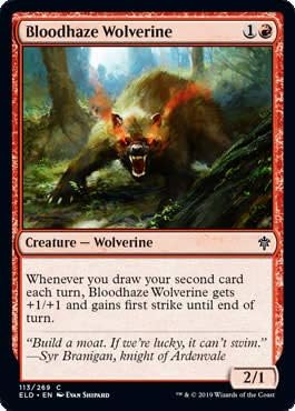 Magic: The Gathering - Bloodhaze Wolverine - Foil - Throne of Eldraine