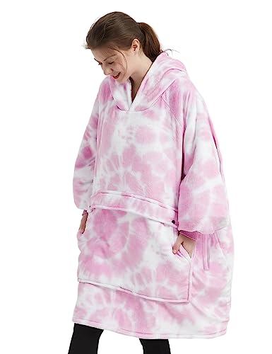 Image of KFUBUO Wearable Blanket Hoodie for Adults Sherpa All Patterns Oversized Sweatshirt Blanket with Pocket