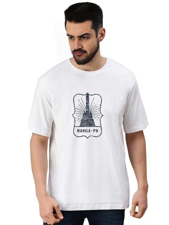GenericMakeitbharat Pure Cotton Men's White Oversized T Shirt - Manila Philippines