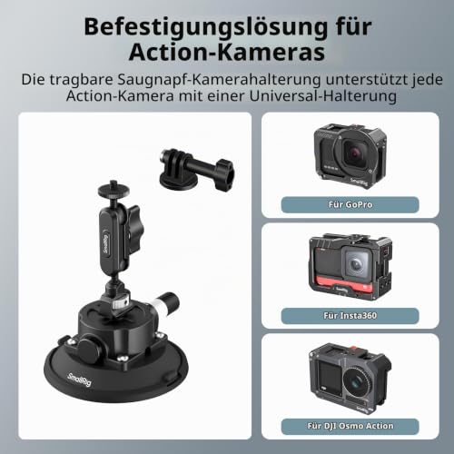 SMALLRIG 4,5" Suction Cup Mount mit Kugelkopf-Zauberarm – Ansicht 2