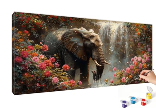 Paint by numbers adult elefante rosa cuadros para pintar por numeros adultos manualidades pared RB-266