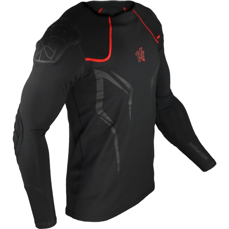 KEEPERsport Torwart Thermo Unterziehtshirt Langarm – integrierte Ellbogen Polsterung, atmungsaktiv, ideal für Torhüter, Größen: 128-XXL