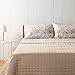 Zucchi, Completo Letto Matrimoniale, Collezione Cipria, 100% Cotone, Beige con Motivo Floreale immagine