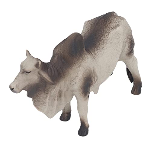 Bewinner Figura de Toro de Plástico Realista, Modelo de Ganado de Granja en Miniatura para Niños, Juguete Educativo, Figura de Animal Realista para Decoración y Adorno de Granja