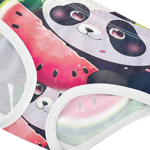 Cute Panda Watermelon Girl Panties Cute Girls Underwear Toddlers Cotton Bright Kids Undies Briefs 2t4