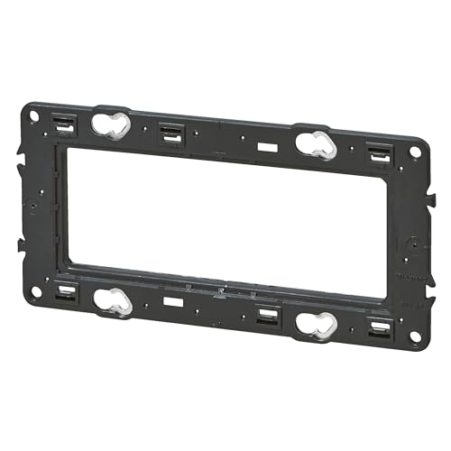 Support pour fixation à vis Legrand Mosaïc horizontal Céliane 2x2 modules - vue 3