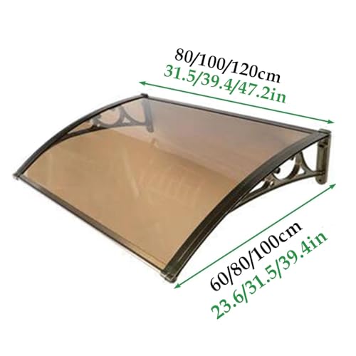 Auvent de terrasse en alliage d'aluminium et polycarbonate transparent
