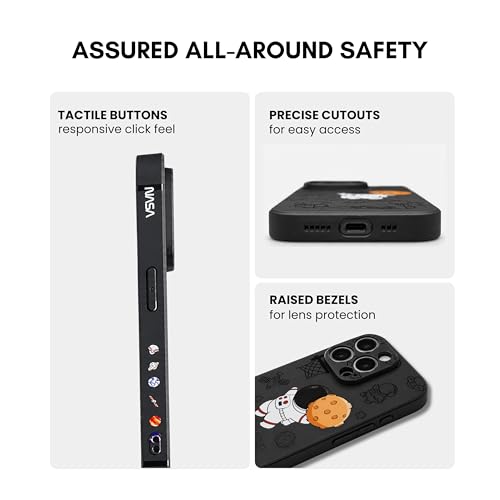 Image of Cosmic Silicone Astronaut Case for iPhone 12, Cute Soft Touch Designer Protective Cover, AstroShield Shockproof Defense with Matte Anti-Slip Grip | Astro Midnight