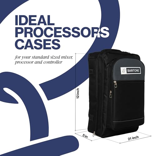 Image of Baritone Polyester Case With Laptop Compartment For DJ Controller, Padded Cover Compatible With Pioneer DDJ-FLX4 /DDJ-REV1 /DDJ-400 /DDJ-SB3 /DDJ-RB /Roland DJ-202 Bag, Black