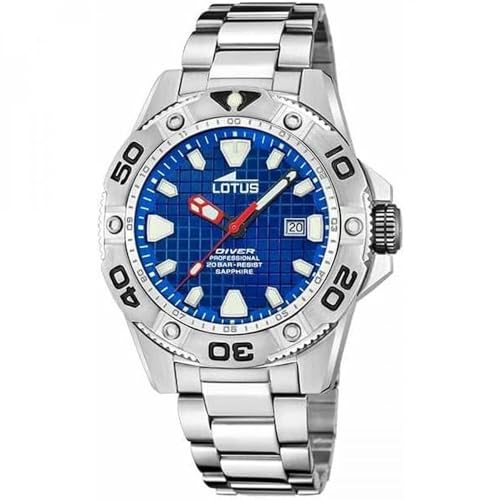 Montre Homme Lotus 18929/B Diver en acier 316L et verre saphir inrayable