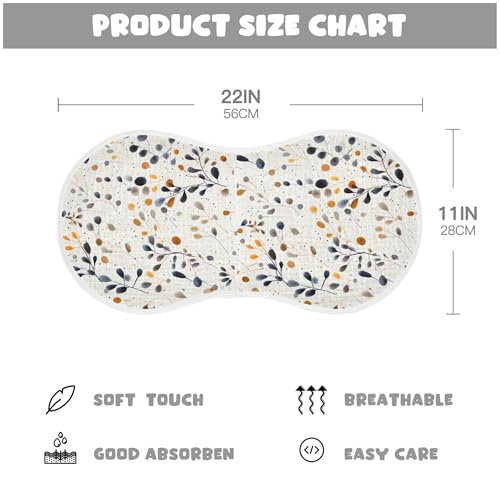 xigua Colorful Leaves Baby Burp Cloths for Newborn Boys and Girls 2 Pack, Soft & Absorbent Cotton Baby Burp Cloth, Baby Washcloths, Newborn Towel, Burp Rags4