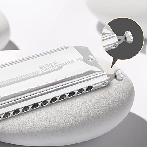 MEIeynt Harmonica, Harmonica chromatique 16 Trous, Orgue à Bouche pour Instrument de Musique pour Adultes, Joueurs… - Les Beatles, Paul McCartney, John Lennon, RIngo Starr, George Harrison MEIeynt Harmonica, Harmonica chromatique 16 Trous, Orgue à Bouche pour Instrument de Musique pour Adultes, Joueurs… – Image 7