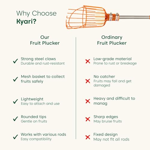 Image of Kyari Fruit Plucker Without Rod | Durable Metal Claw for Easy Fruit Harvesting | Lightweight, Rust-Resistant Tool for Mangoes, Guavas, and More