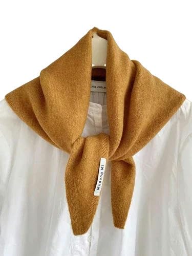 YJHLY Bufanda Bufanda Triangular De Punto Bufanda De Punto Pañuelo De Cabeza Femenino Bufanda De Punto Térmica Multifuncional Bufanda De Punto-Orange