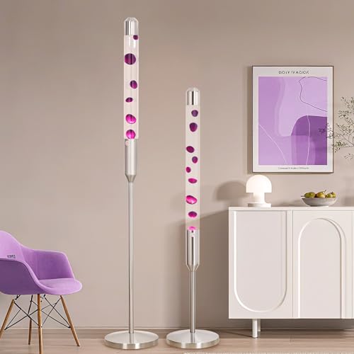 Image of Kyzfy 59-Inch Liquid Motion Lamp, Magma Lamp, Mood Relaxation Light, Clear Water Purple Wax, Suitable for Home Decoration, Living Room, Office, Bedroom, Cafe