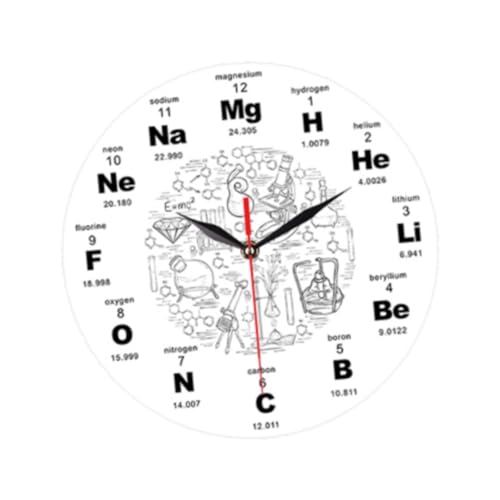 Horloge murale scientifique design créatif et horloge décorative sans tic-tac de classe