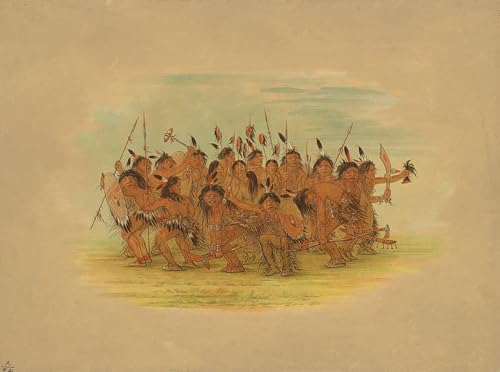 Poster George Catlin Scalp Dance Sioux | Décoration murale tableaux toile 60x90cm