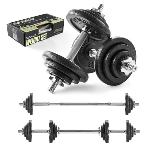 Phoenix Fitness 20kg Adjustable Dumbbell Barbell Set Cover