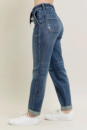 Judy Blue High Rise Vintage Wash Jogger Jeans- Ivory Gem3