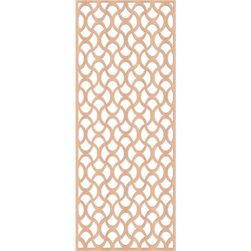 Image of Resort Decorative Pierced Fretwork Wood Wall Panels, 21 3 /8 inchW x 54 3 /8 inchH x 3 /8 inchT, Alder